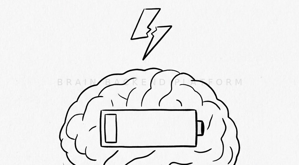 Brain showing low battery indicator